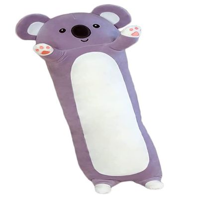 Cute Cartoon Long Throw Pillow Lovely Sleeping Hugging Pillow Soft Plush Stuffed Animals Toy Doll Body Pillow Kids Room Bedding Home Decorative Pillow Toy Gifts for Kids Women Girlfriend Koala 70CM