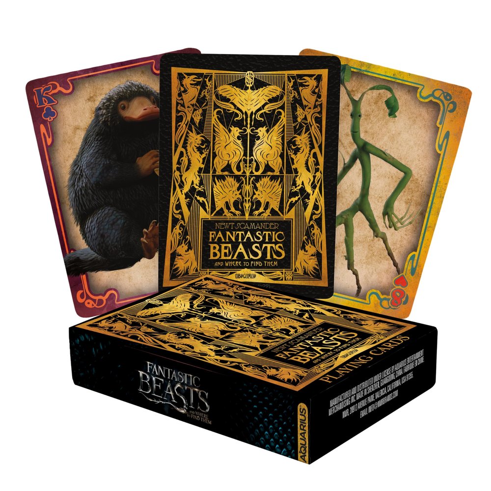 AQUARIUS Fantastic Beasts Playing Cards - Fantastic Beasts Themed Deck of Cards for Your Favorite Card Games - Officially Licensed Fantastic Beasts Merchandise & Collectibles