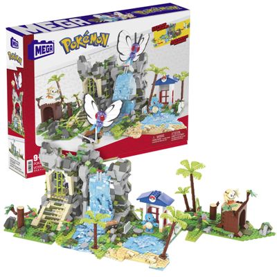 MEGA Pokmon Building Toys Set Jungle Voyage with 1362 Pieces, 4 Articulated and Poseable Characters and Environment, for Kids