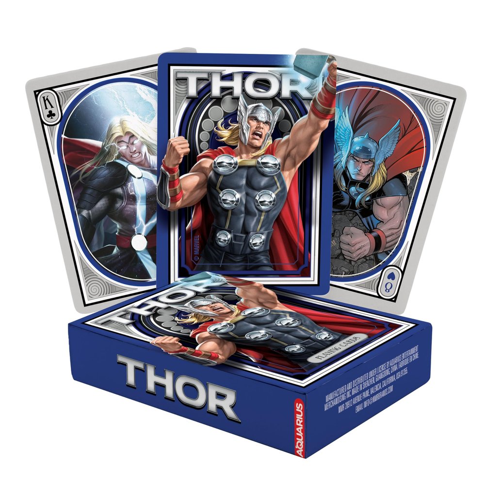 AQUARIUS - Marvel Thor Playing Cards, Blue, Black, Red