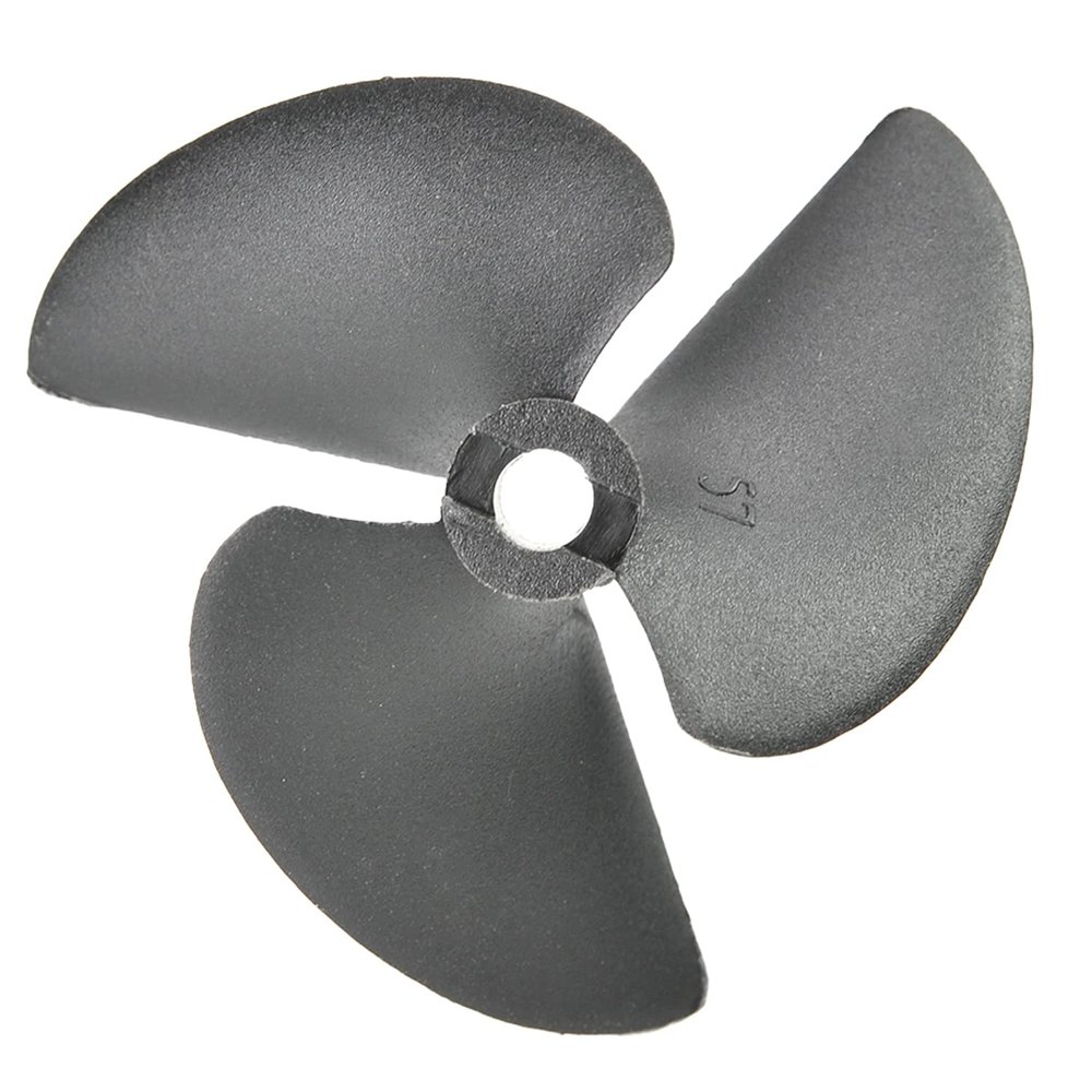 3Pcs Three Blade Propeller for Ship Model Rc Boat Propeller Model Black Plastic Positive Paddle 57mm Diameter 40mm Pitch 4.8mm Hole Dia, (Bettomshin)