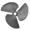 3Pcs Three Blade Propeller for Ship Model Rc Boat Propeller Model Black Plastic Positive Paddle 57mm Diameter 40mm Pitch 4.8mm Hole Dia, (Bettomshin) view 1