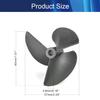 3Pcs Three Blade Propeller for Ship Model Rc Boat Propeller Model Black Plastic Positive Paddle 57mm Diameter 40mm Pitch 4.8mm Hole Dia, (Bettomshin) view 2