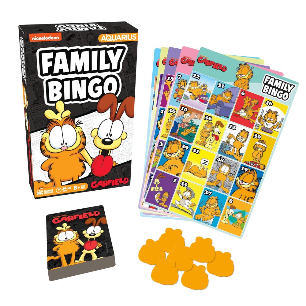 Aquarius Garfield Family Bingo Game - Fun Family Party Game for Kids, Teens & Adults - Entertaining Game Night Gift - Officially Licensed Garfield Merchandise