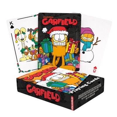 AQUARIUS Garfield Playing Cards - Christmas Themed Deck of Cards for Your Favorite Card Games - Officially Licensed Garfield Merchandise & Collectibles