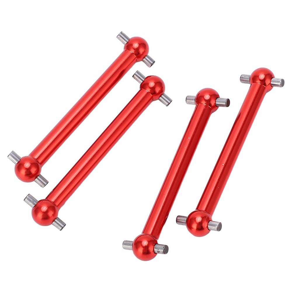 Dilwe 4pcs RC Dog Bone Drive Shaft, Aluminium Alloy RC Front and Rear Dog Bone RC Car Replacement Parts for TT02B 1/10 RC Car Parts(red)
