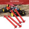 Dilwe 4pcs RC Dog Bone Drive Shaft, Aluminium Alloy RC Front and Rear Dog Bone RC Car Replacement Parts for TT02B 1/10 RC Car Parts(red) view 3