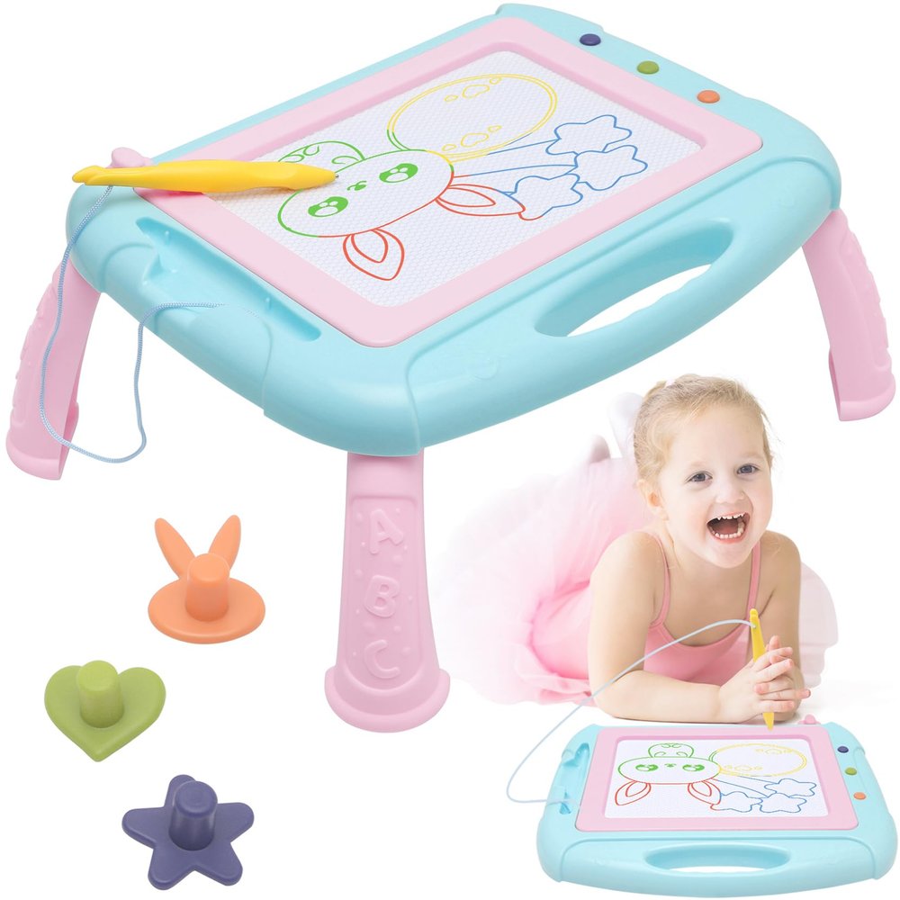 Toys for 3 Year Old Girls, Magnetic Drawing Board Toddler Toys for Girls Boys, A Etch Erasable Doodle Board Kids Toy with 1 Pen Sketch Boards, Easter Birthday Gifts for 3 Year Old Girl Learning Toy