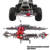 Kadimendium RC Front Axle, Heavy Duty Front Rear Axle Model Aluminum RC Rear Axle Steel Internal Gears for RC Car for Axial Wraith 1/10 Scale Rc Crawler Car view 4