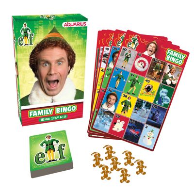 AQUARIUS Elf Family Bingo Game - Fun Family Party Game for Kids, Teens & Adults - Entertaining Game Night Gift - Officially Licensed Merchandise