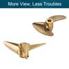 1Pcs Two Blade Propeller for Ship Model Rc Boat Propeller Model Golden Brass Positive Paddle 30mm Diameter 1.4 Pitch 3.18mm Hole Dia, (Bettomshin) view 3
