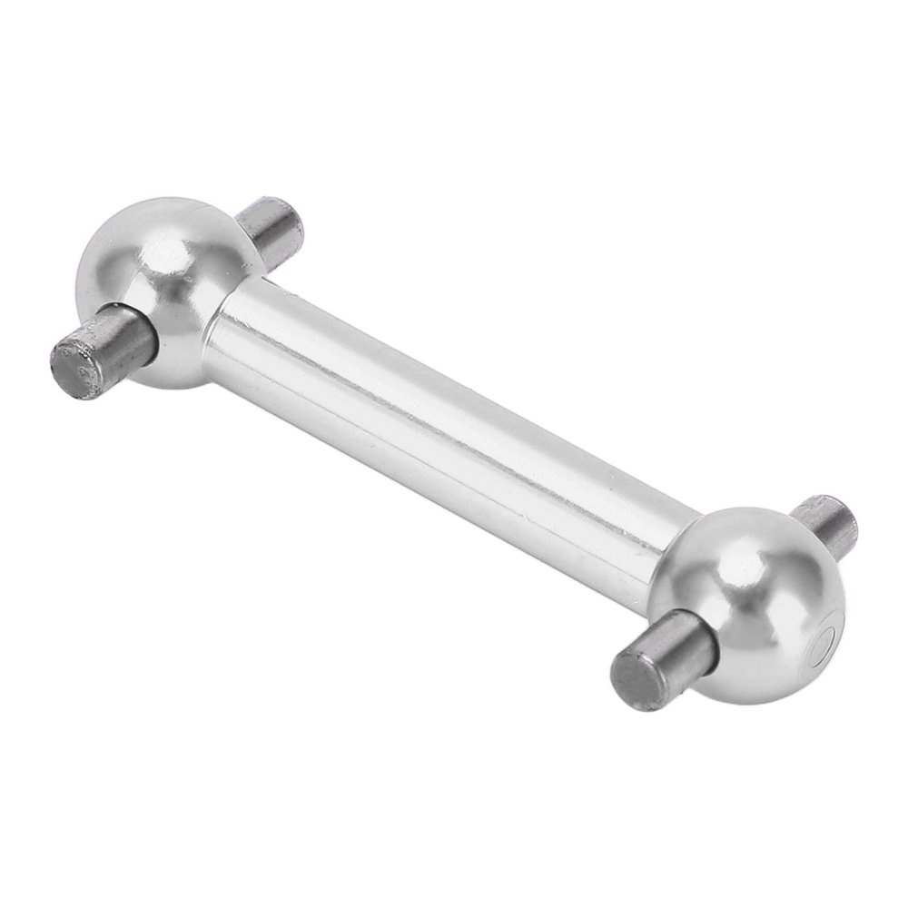 Dog Bone Shaft, 4PCS Aluminum Alloy Dog Bone Drive Shaft Set for TT01 TT02 RC Car Upgrade Parts(Silver)