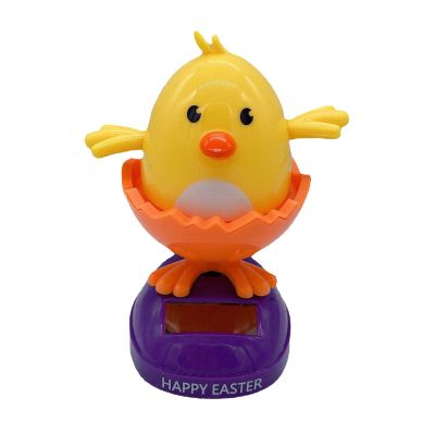 Bobble Head for Cars - Eggshell Chicken Car Dashboard Decorations, Solar Powered Shaking Head Toy Bobbleheads Statues for Automobile Accessories Baodan