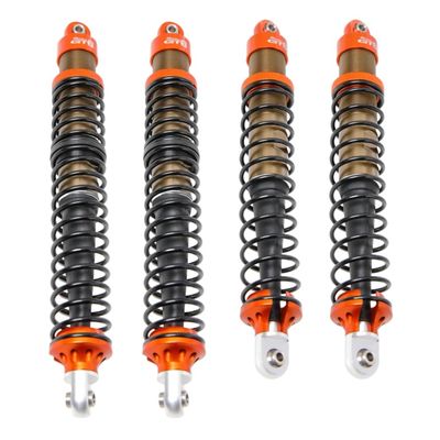 GTBRacing CNC Aluminum 7075 Hard-Anodized Front/Rear Shock Absorber 6mm for HPI Baja 5B 5T SS 5SC 1/5 RC Gasonline Car Parts (Orange)