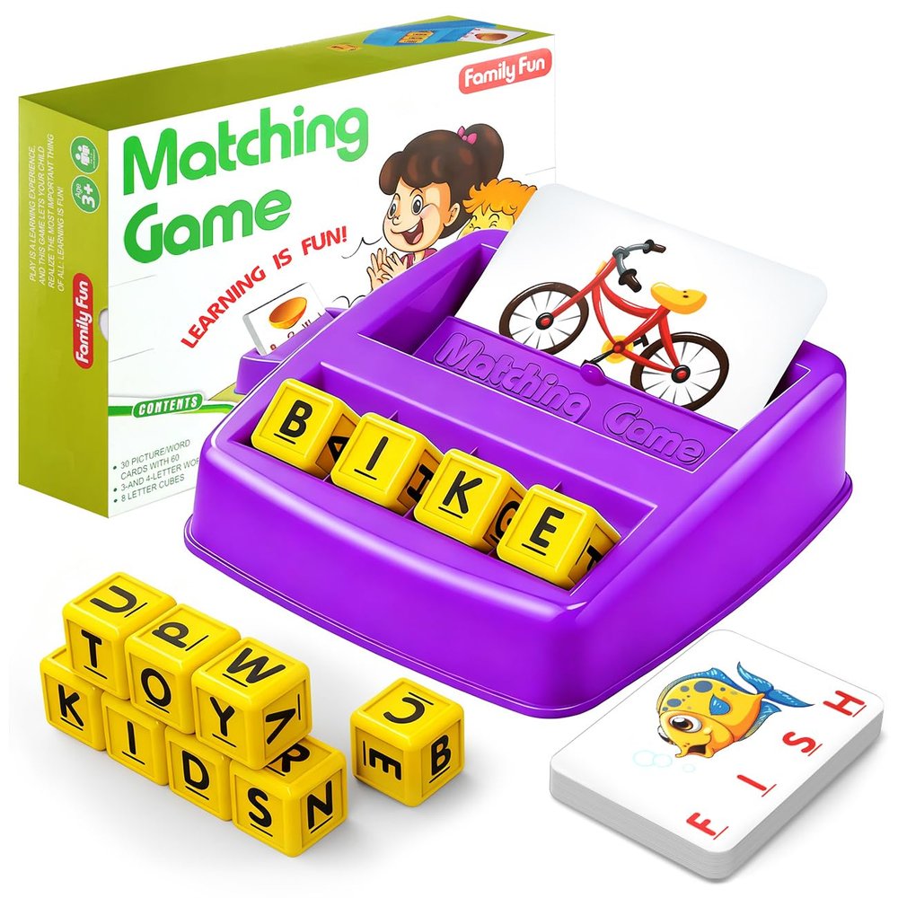 HahaGift Toddler Girl Toys Age 3 4 5 6 7Matching Letter Game Preschool Learning Educational Toys for Kids 3-8 Year Old Boys Girls, Best Christmas Birthday Toy Gift for 3 4 5 Years Old Kindergartener