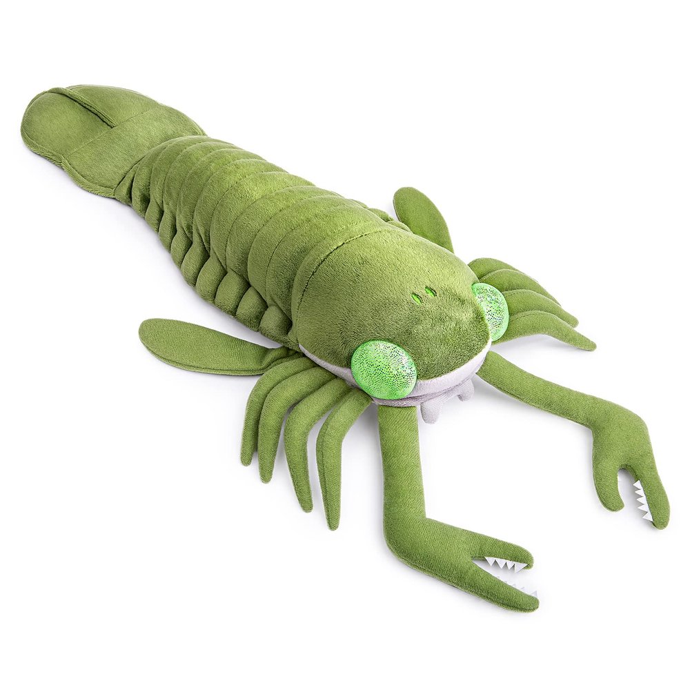 Realistic Cambrian Ancient Organism Eurypteroid Plush Toy - Simulation 16.5" Lifelike Cambrian Sea Creature Eurypteroid Stuffed Animals, Unique Distant Era Ocean Model Plushie Gift for Kids