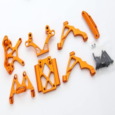 GTBRacing CNC Aluminum Front Bulk Head Set for 1/5 RC Car HPI KM Rovan Baja 5B 5T SS 5SC Upgrade Parts (Orange)