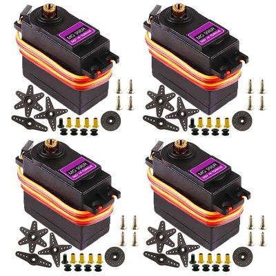 DaFuRui 4Pack MG996R Servo Motor55g Metal Gear Torque MG996R Digital Servo Motor for Arduino Futaba JR RC Helicopter Car Boat Robot