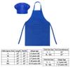 TopTie Custom Kids Apron and Chef Hat Set, Adjustable Cotton Child Cooking Kitchen Apron, S-XXL-Blue-S view 2