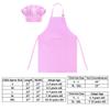 TopTie Custom Kids Apron and Chef Hat Set, Adjustable Cotton Child Cooking Kitchen Apron, S-XXL-Light Pink-XXL view 2