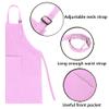 TopTie Custom Kids Apron and Chef Hat Set, Adjustable Cotton Child Cooking Kitchen Apron, S-XXL-Light Pink-XL view 4