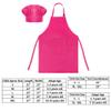 TopTie Custom Kids Apron and Chef Hat Set, Adjustable Cotton Child Cooking Kitchen Apron, S-XXL-Hot Pink-XL view 2
