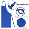 TopTie Custom Kids Apron and Chef Hat Set, Adjustable Cotton Child Cooking Kitchen Apron, S-XXL-Blue-XXL view 4