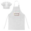TopTie Custom Kids Apron and Chef Hat Set, Adjustable Cotton Child Cooking Kitchen Apron, S-XXL-White-S view 1