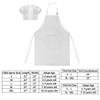TopTie Custom Kids Apron and Chef Hat Set, Adjustable Cotton Child Cooking Kitchen Apron, S-XXL-White-S view 2