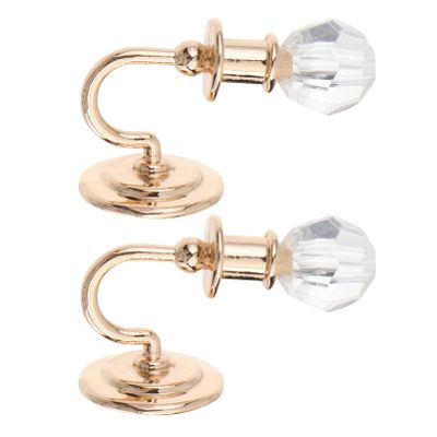 Beaupretty 2PCS Dollhouse Chandelier Miniature Dollhouse Lights 1: 12 Miniature Wall Sconce for DIY Landscape Garden Dining Room