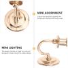 Beaupretty 2PCS Dollhouse Chandelier Miniature Dollhouse Lights 1: 12 Miniature Wall Sconce for DIY Landscape Garden Dining Room view 4