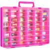 Case Compatible with 5 Surprise Mini Brands Toys Series 1 2 3 Mystery Capsule Real Miniature Collectible Kit Storage for Littles, for Mini Mart Collection Organizer(Box Only) Red+Blue2Packs view 2