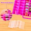 Case Compatible with 5 Surprise Mini Brands Toys Series 1 2 3 Mystery Capsule Real Miniature Collectible Kit Storage for Littles, for Mini Mart Collection Organizer(Box Only) Red+Blue2Packs view 3