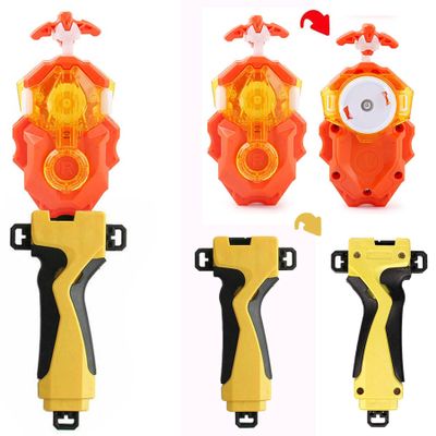 DYT Battling Tops Burst B-184 Custom Bey Launcher LR Left Right Spin DB Layer System , B-11 Grip Metal Fusion Starter String Strong Spinning Top Toys Accessories (Gold)
