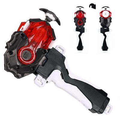 DYT Battling Tops Burst B-184 Custom Bey Launcher LR Left Right Spin DB Layer System , B-11 Grip Metal Fusion Starter String Strong Spinning Top Toys Accessories (Black)