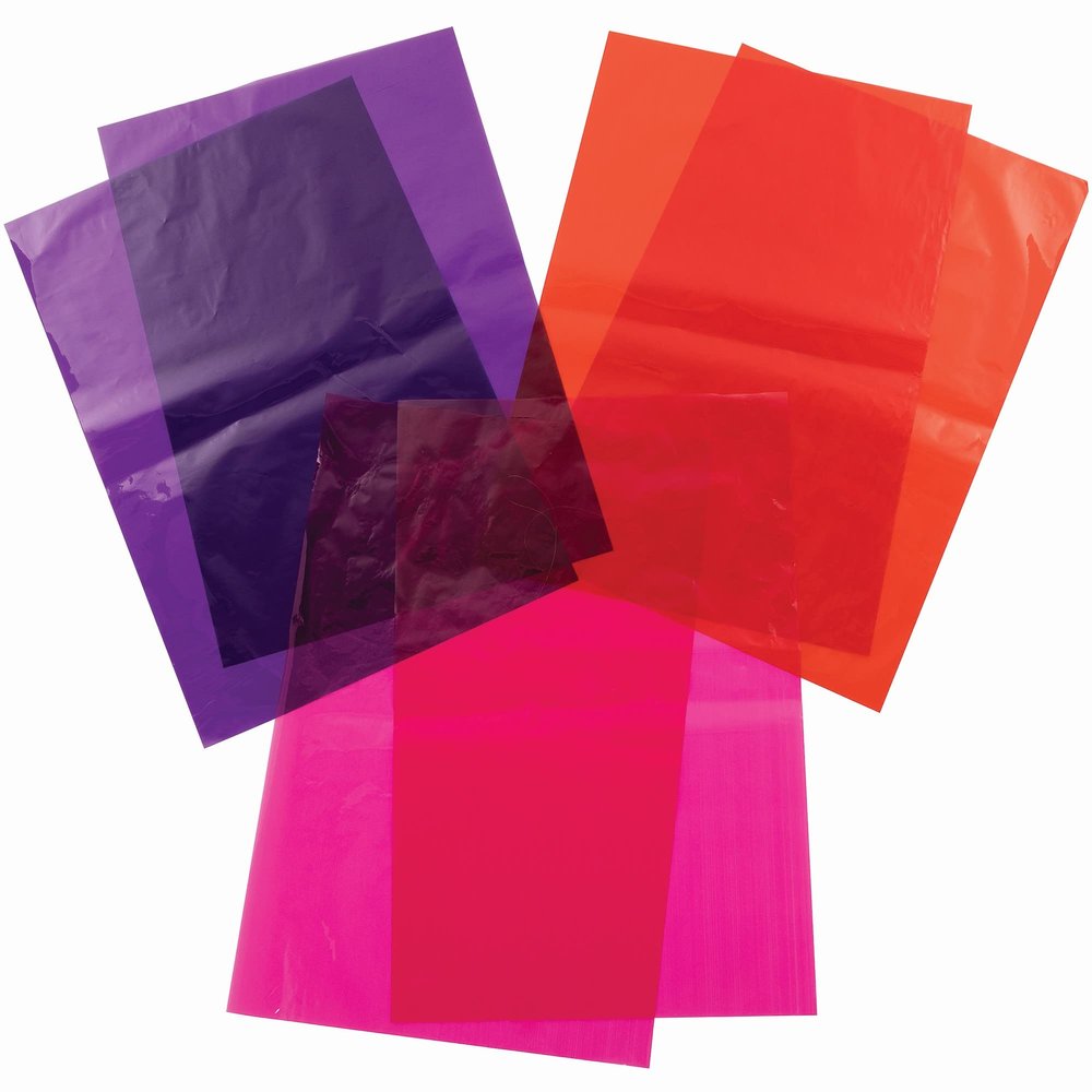 Baker Ross Cellophane Sheets-Pack of 36, Kids Valentine's Craft Supplies (FC300), Assorted