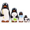 AEVVV Penguin Nesting Dolls Set of 5 pcs - Matryoshka with Penguin Figurines - Penguins Russian Dolls - Penguin Gifts view 1