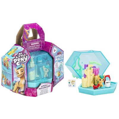 My Little Pony Mini World Magic Crystal Keychain Hitch Trailblazer Toy - Portable Mini Playset, Pony, and Accessories For Kids Ages 5 and Up