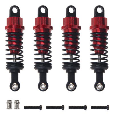 4Pcs ShareGoo RC Shock Absorber Damper 55mm Shocks Assembled Compatible with WLtoys A959 969 A979 K929 1/18 RC Car (Red)
