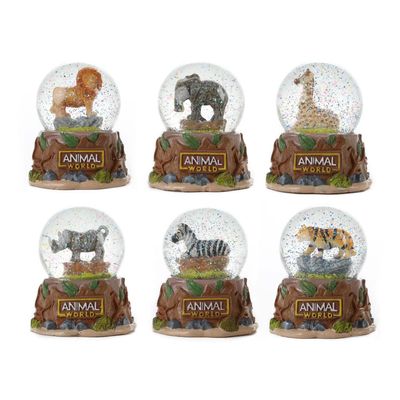 Animal World Snow Globe 'Wild Animal' 6-Ass Not Applicable, Multicolor (35366Z)