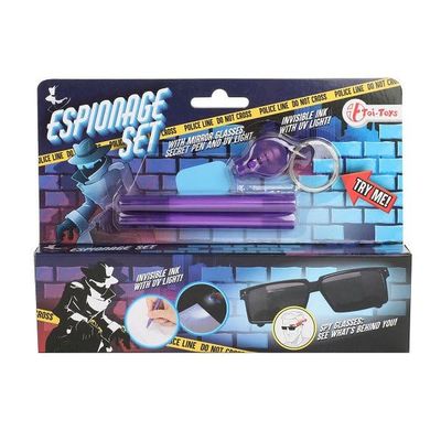 Toi-Toys- Espionage Set-Mirror Glasses+Secret Pen+UV Lamp Does Not Apply School Supplies Set, Multicolor (35137A)