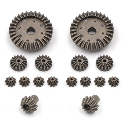 Replacement Part For 16pcs Metal Differential Gear Tooth Rear Drive Shaft For 1/12 12428 12423 RC Car Truck Parts Accessories - (Color: Dark Grey)