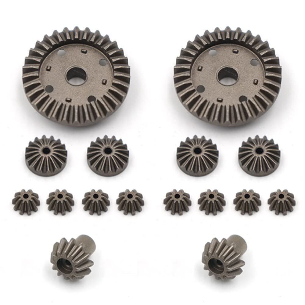 Replacement Part For 16pcs Metal Differential Gear Tooth Rear Drive Shaft For 1/12 12428 12423 RC Car Truck Parts Accessories - (Color: Dark Grey)