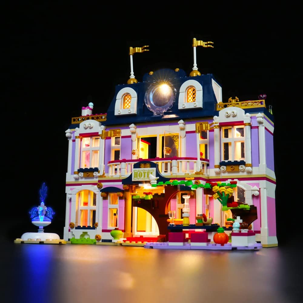 Brick Shine GC Light kit for Heartlake City Grand Hotel 41684(Model Set is not Included) (Remote)