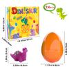 JOICEE 24pcs Dinosaur Squishy Toy Prefilled Easter Eggs, Kawaii Mochi Squishies Stress Relief Toys Filled Plastic Easter Eggs for Easter Basket Stuffers Party Favor Egg Hunt for Kids view 4