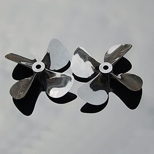 Replacement Part For Model Tugboat RC Fishing Ship Propellers Accessories 50mm 55mm 60mm High Hardness CW CCW Pad PC 4-Blades Propeller - (Color: 55mm Ccw)