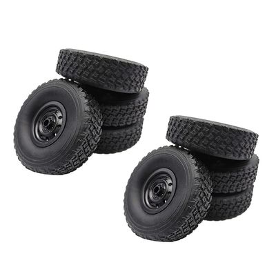 Replacement Part For 8pcs Black Wheel Tire Upgrade Parts For 1/16 B14 C24 Military Truck RC