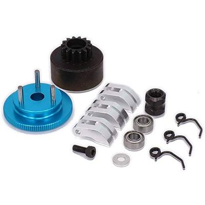 Replacement Part For Clutch Bell Shoes Bearing 14T Gear Flywheel Assembly Kit Set Springs Cone Engine Nut For 1/8 RC Car - (Color: B)