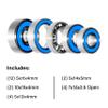 Winter Evening - for Axial Capra Currie F9 | Front and Rear Axle (24 Pcs Bearings Kit) view 3