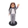 PATKAW 4 Pcs 5.9 Inch Portable Doll Stands, Black PVC Bear Stand Doll Display Case for Storage and Organization of Children's Dolls view 3